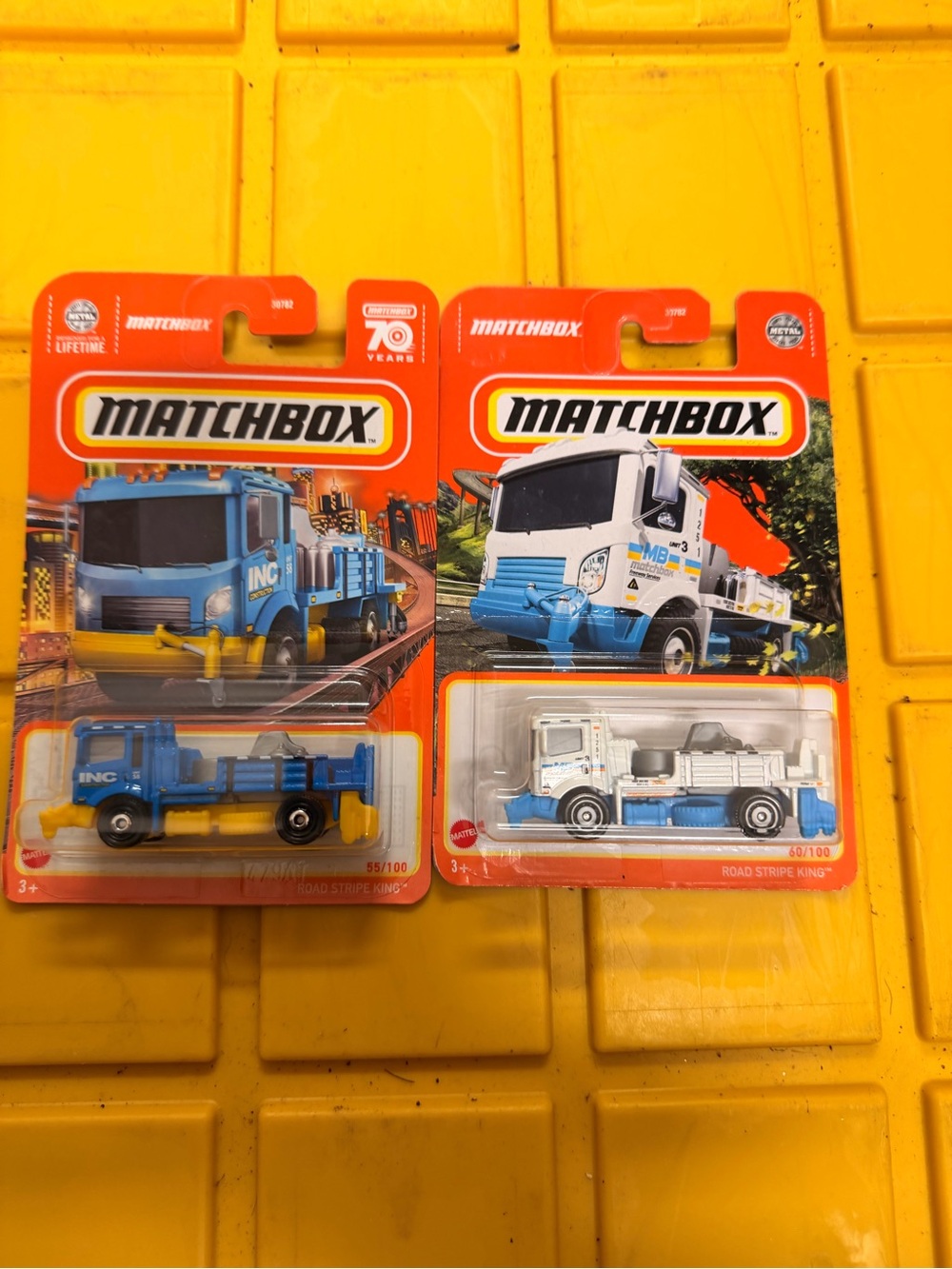 Matchbox Road Service Trucks - Blue, White & Orange
